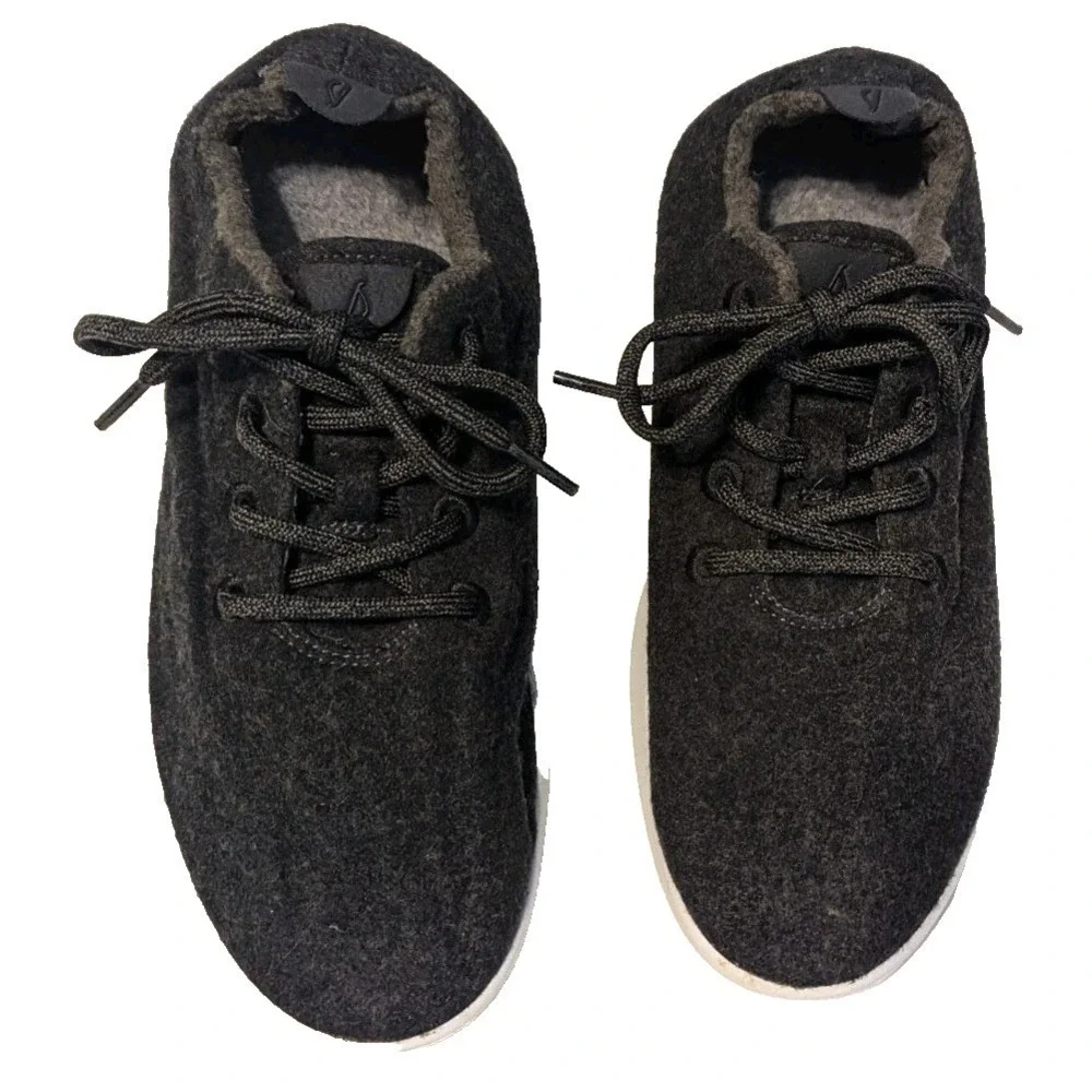 Allbirds Mens ZQ Merino Wool Runner Shoes Classic Sneakers Dark Gray Lace Sz 10